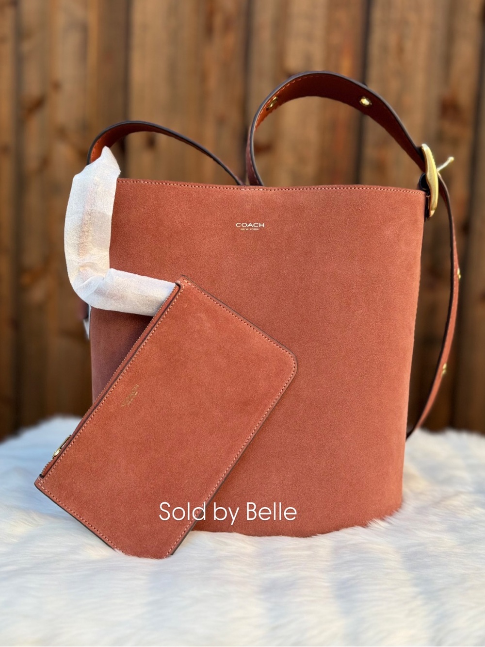 NWT Coach Bleecker Bucket Clay